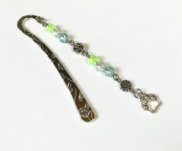Marcador de Pagina/ Bíblia Metal com Patinha Pet