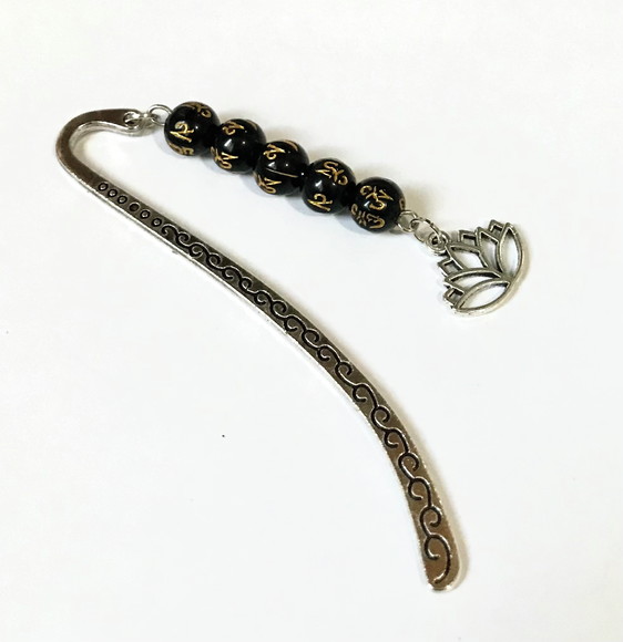 Marcador de Pagina/ Bíblia Metal com Mantra de Buda e Lotus
