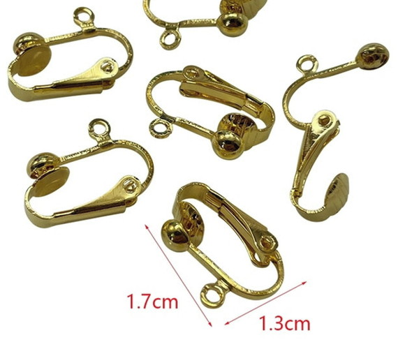 Base para Brinco de Pressão ( 5 Pares ) Dourado