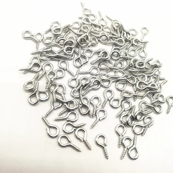 Mini Pino Parafuso / Mini Pitão Prateado 10 mm