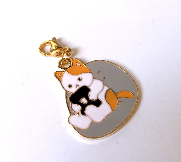 Pingente Dourado com Gato para Colar, Pulseira, Tornozeleira