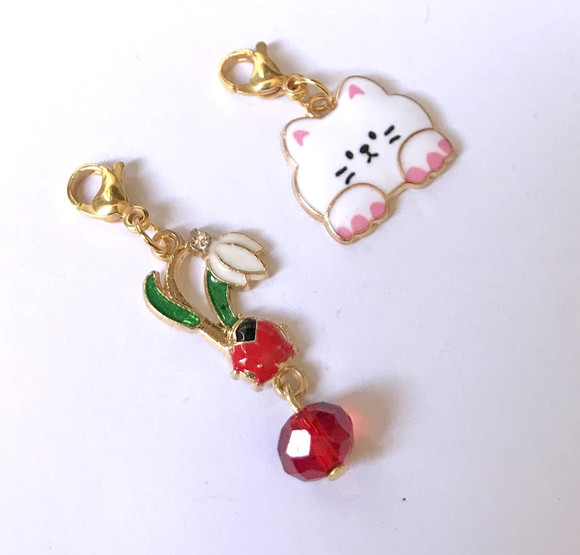 Kit 2 Pingente Dourado para Colar, Pulseira, Tornozeleira
