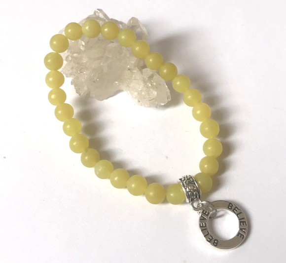 Pulseira Japamala 27 Contas Jade Limão Belive