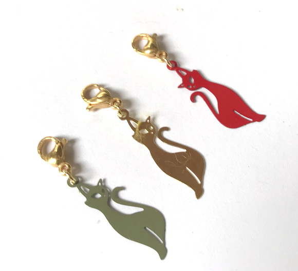 Kit Pingente com Gato para Colar, Pulseira, Tornozeleira