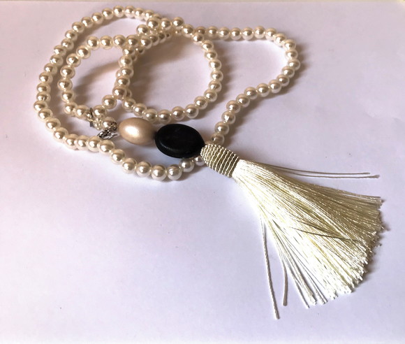 Japamala Colar 108 Contas Perola Abs Hoopnopono