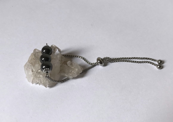 Pulseira Aço Inoxidável Ajustável Hematita Nao Magnética