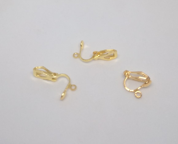 Base Brinco de Pressão 1 Saída Dourado ( 10 Pares)