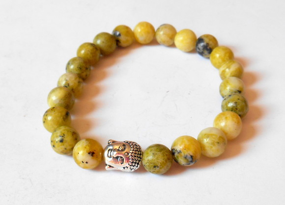 Pulseira Japamala 21 Contas Turquesa Amarela