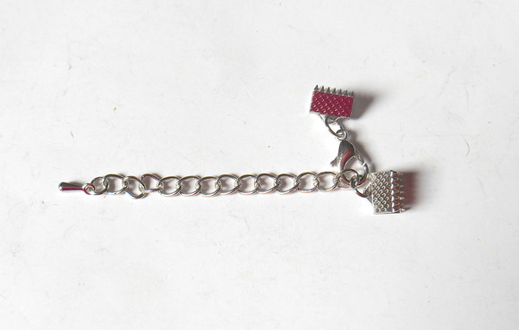 Kit Fecho para Colar ou Pulseira Garra Jacaré Prateado