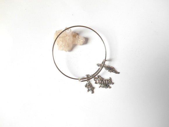 Pulseira bracelete aro com gatos
