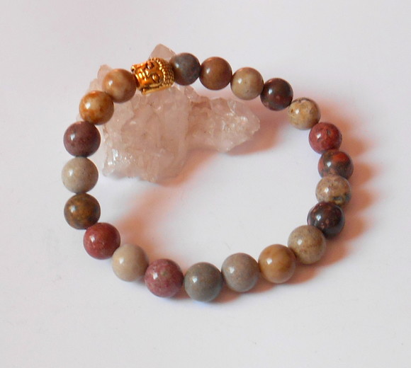 Pulseira Japamala com jaspe 21 contas - Imagem 2