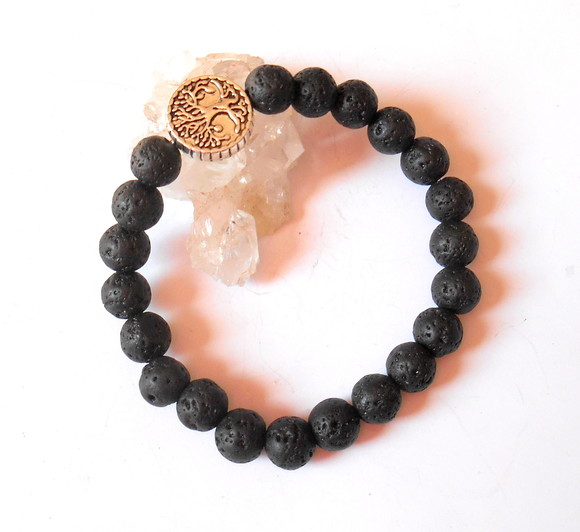 Pulseira Japamala com Lava Vulcânica 21 Contas