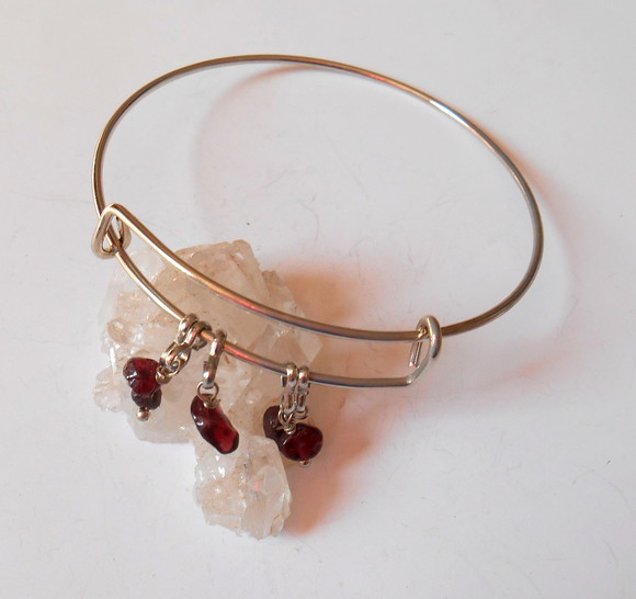 Pulseira bracelete Ajustável com granada