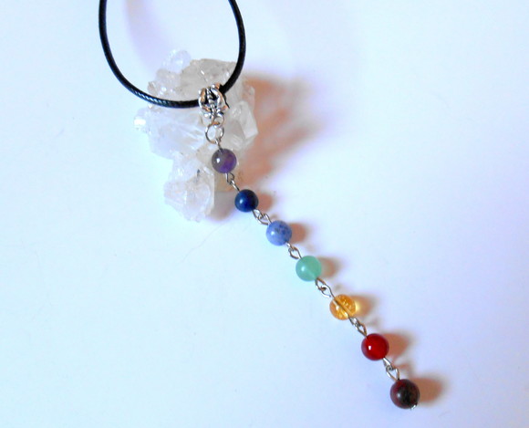 Cordão Colarnegro com Pingente 7 Chakras
