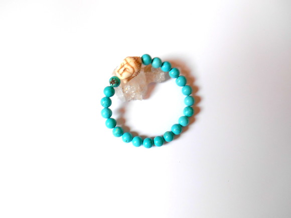 Pulseira Japamala com turquesa