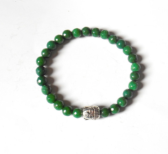 Pulseira Japamala com Jade Esmeralda Facetada