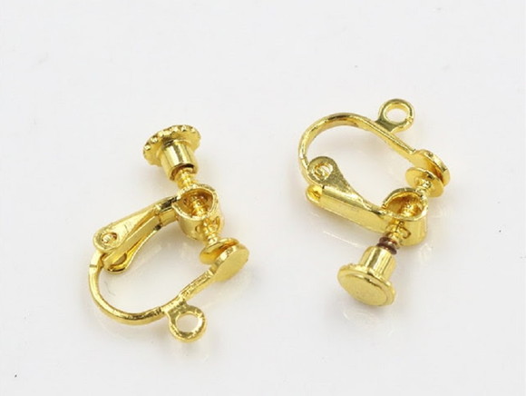 Base para Brinco de Pressão ( 5 Pares ) Dourado