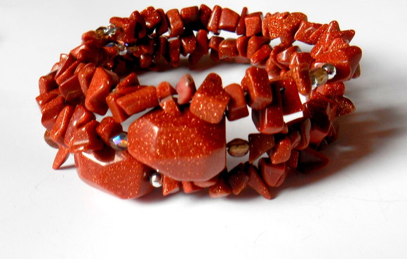 Pulseira Pedra do Sol Ajustável ( Mola)