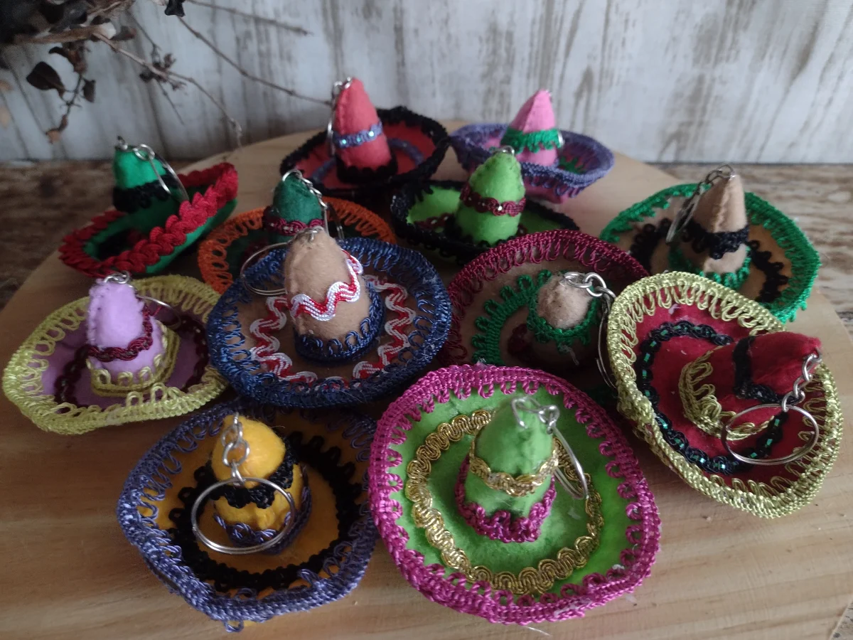 Chaveiros sombrero mexicano -kit 10 unidades - Imagem 3