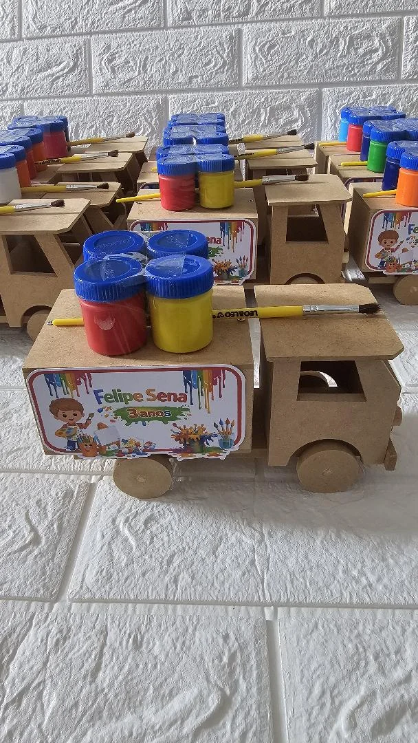 Kit Pintura Caminhão  Cofre Personalizado - Tema Artes