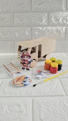 Kit Pintura Caminhão  Cofre Personalizado - Tema Bombeiros