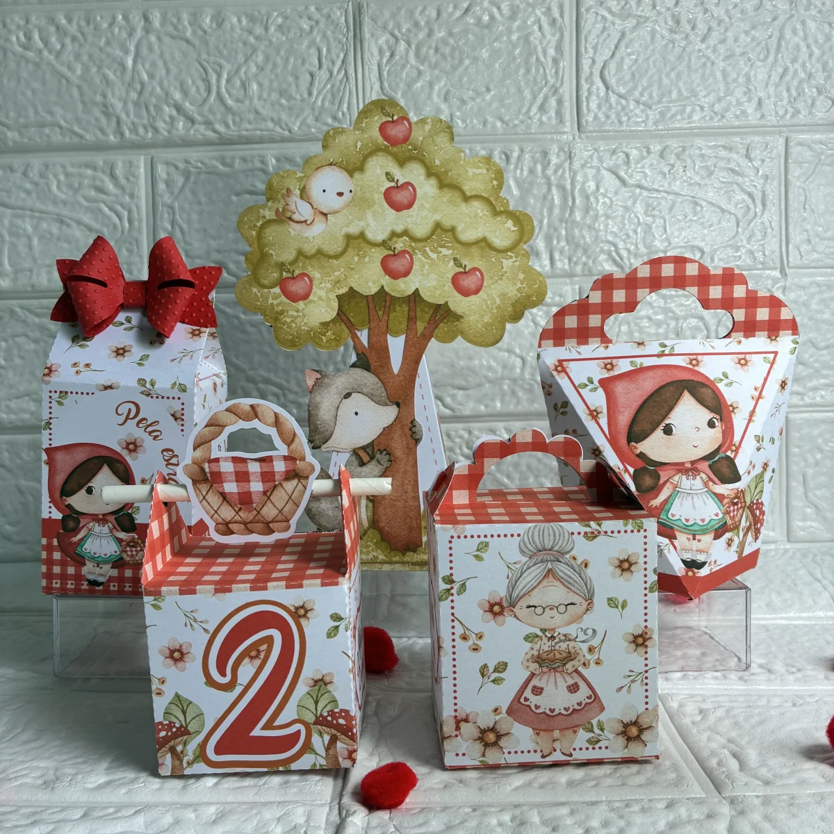 Personalizados Chapeuzinho Vermelho - Kit com 20 unidades