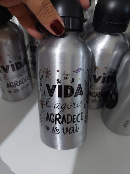 Squeeze Garrafa Alumínio 500 ml Qualquer Tema!