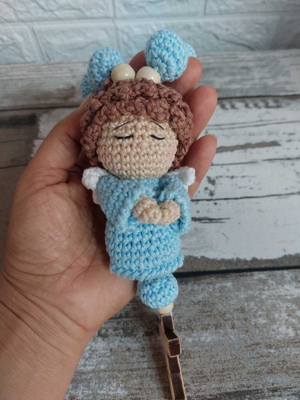 Terço de Amigurumi Anjo da Guarda