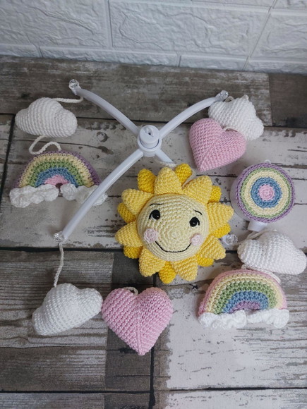 Móbile Musical Sol Amigurumi
