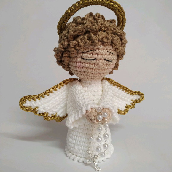 Anjo da Guarda de Crochê 15 cm