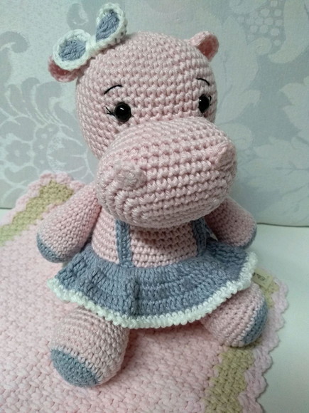 Hipopótamo Amigurumi