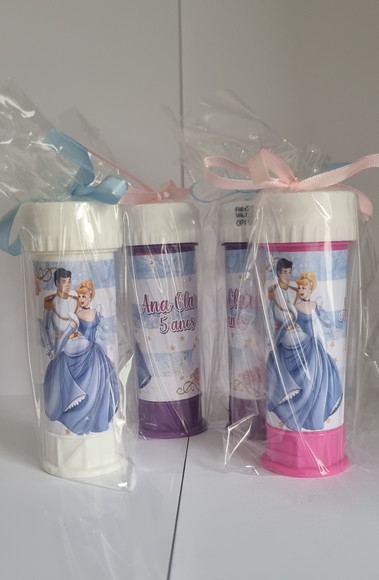Bolinha de Sabão Personalizada Cinderela