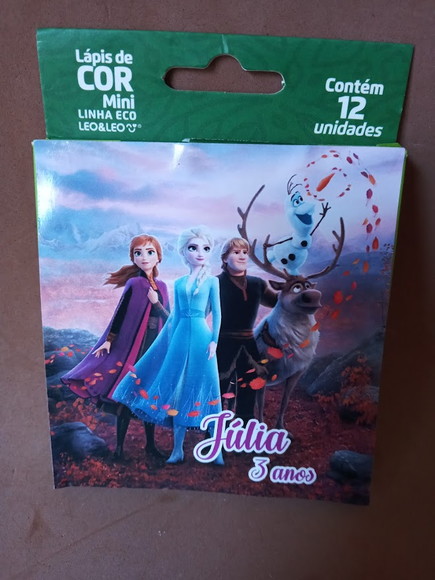 Lápis de Colorir Frozen 12 Cores