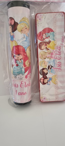 Kit Pega Vareta e Domino Personalizado Princesas Cute