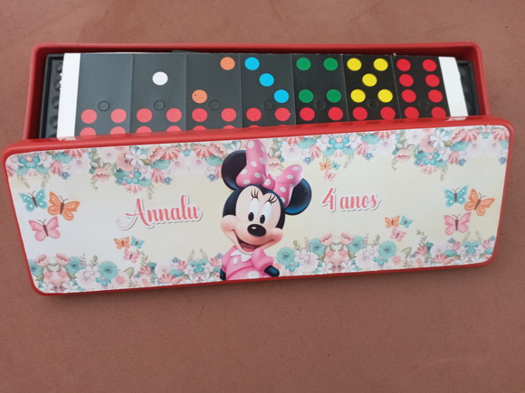 Domino Personalizado Mickey e Minnie Jardim Encantado