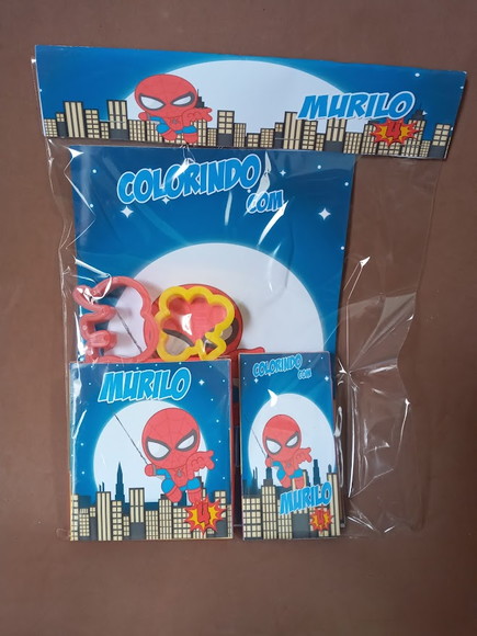 Kit Colorir com Massinha Homem Aranha Cute
