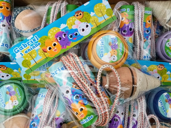 Kit Corda Personalizada Pião e Ioio Bolofofo