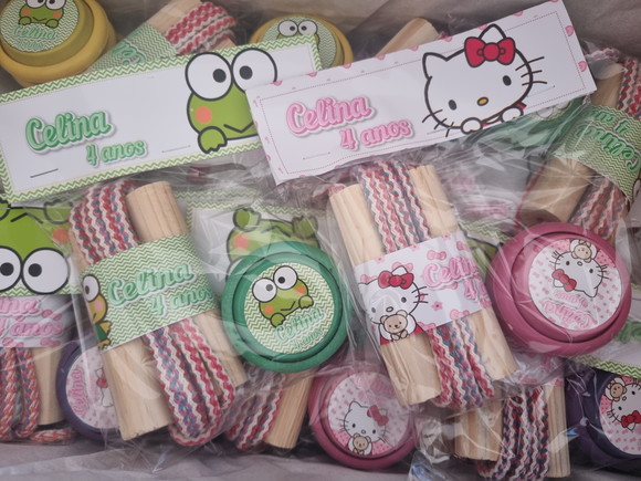 Kit Corda e Ioio Personalizado Hello Kitty - Imagem 3