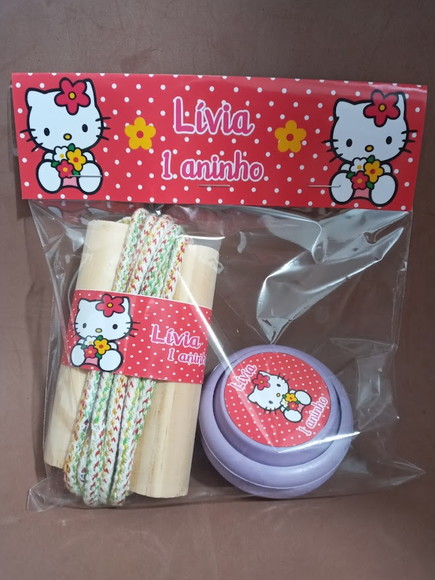 Kit Corda e Ioio Personalizado Hello Kitty - Imagem 2