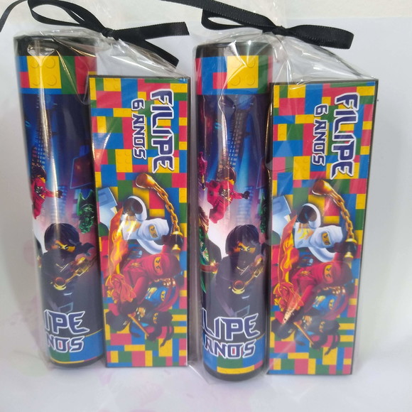 Kit Pega Vareta e Domino Personalizado Ninjago