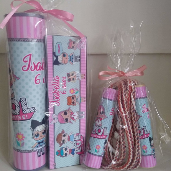 Kit Pega Vareta Dominó e Corda Personalizada Lol