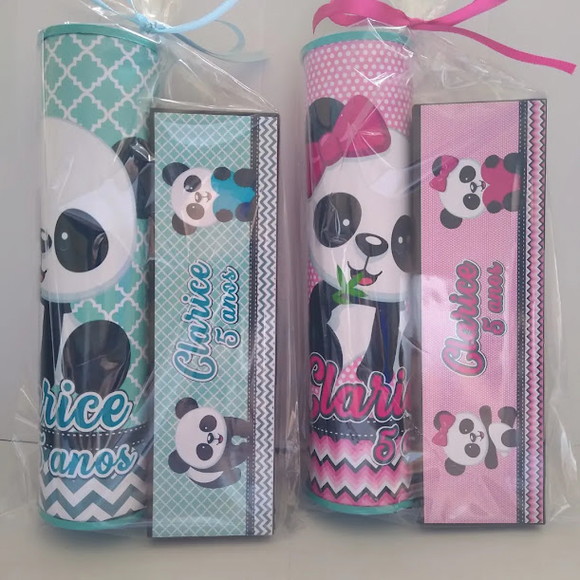 Kit Pega Vareta e Domino Personalizado Pandinha