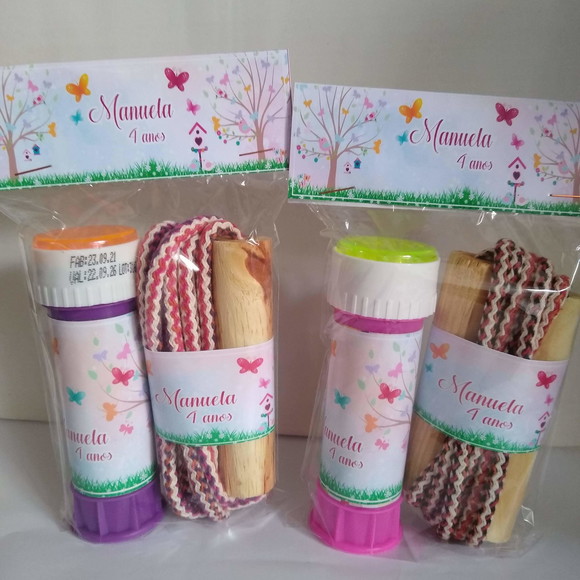 Kit Corda de Pular e Bolinha de Sabão Jardim Encantado