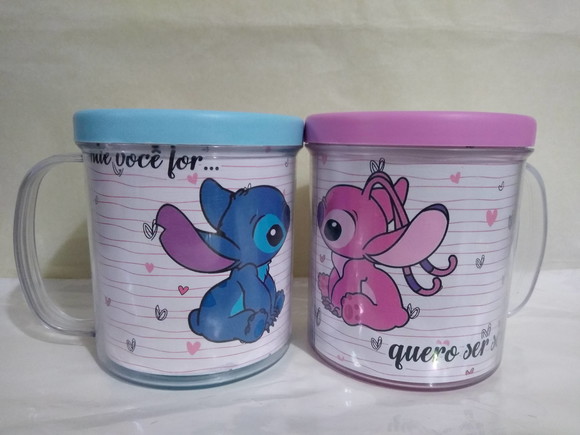 Caneca Acrilica Rosqueavel Personalizada Stitch