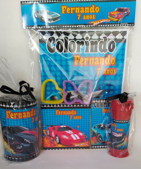 Kit Colorir / Massinha,cofrinho,bolinha de Sabão Hotwheels