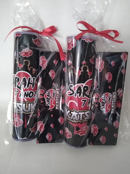 Kit Pega Vareta e Domino Personalizado Akastsuki