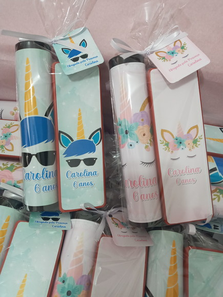 Kit Pega Vareta e Domino Personalizado Unicornio - Imagem 5