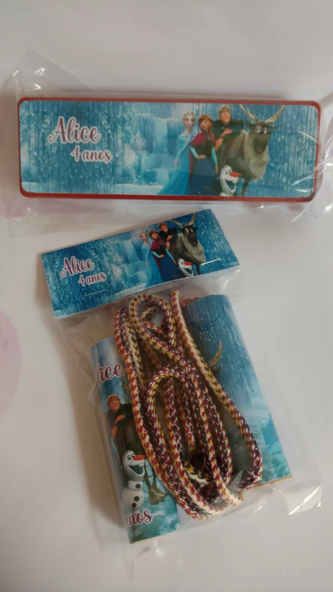 Kit Domino e Corda Personalizado Frozen - Imagem 2