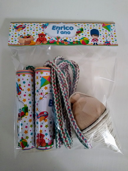 Kit Corda com Cabo Personalizado e Pião Brinquedos
