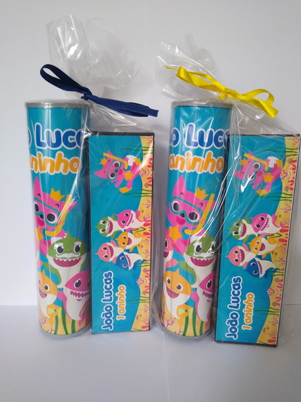Kit Pega Vareta e Domino Personalizado Baby Shark